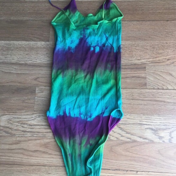 About to donate! Tiedye bodysuit English 1980s Mary Quant festival wear - Picture 3 of 4